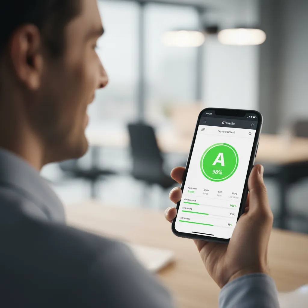 Página web cargando rápido en móvil