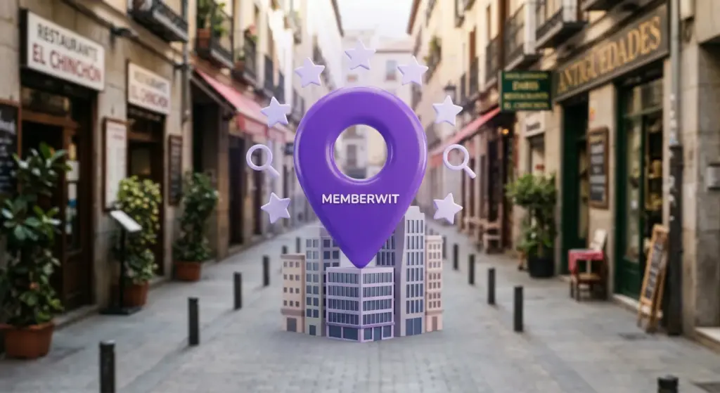 Un icono de ubicación en mitad de la calle